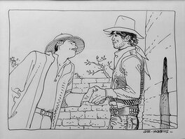 Gir-Moebius - Le Major Fatal, Blueberry et Arzach - Original Illustration