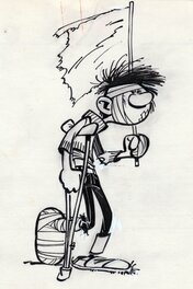 André Franquin - Gaston Lagaffe - Massacre - Original Illustration