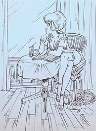 François Walthéry - Natasha - Illustration originale