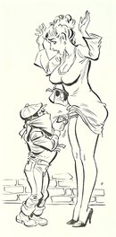 inconnu - Pas touche au porte-jarretelles ! - Illustration originale