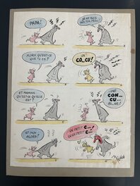 René Pellos - René Pellos Planche Originale Dessin Humoristique Illustration Presse CIRCA 1950 - Comic Strip