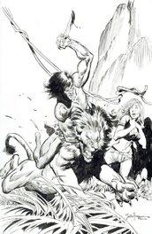 Tom Grindberg - Tarzan vs Jad Bal Ja - Original Illustration