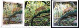 Marc Rouchairoles - La panthère sur la branche - Original art