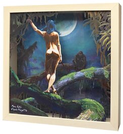 Marc Rouchairoles - Femme et Gorille d'après Frazetta - Œuvre originale
