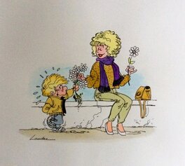 Laudec - Cédric et mademoiselle Nelly - Original Illustration