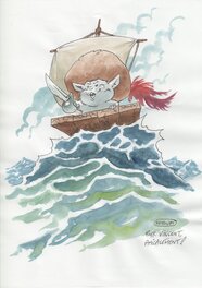 Jean-Luc Masbou - De cape et de Crocs - Illustration originale