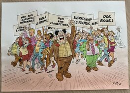 Pica - Dessin Original Les profs - Planche originale