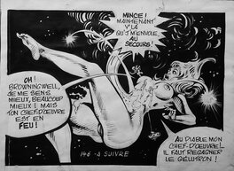 Jean-Claude Forest - Barbarella galactique - Planche originale