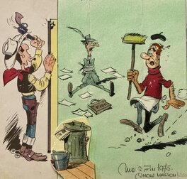 Morris - Poubelle la vie - Illustration originale