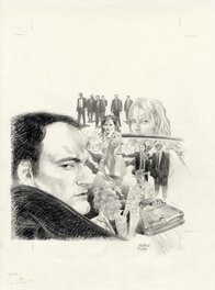 Vince - L’amérique de Quentin Tarantino – illustration originale de couverture du Un hebdo - Illustration originale