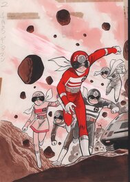 Masanobu Asai - Denshi Sentai Denziman - Illustration originale