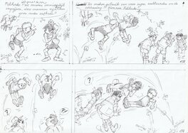 Edwin Wouters - Jommeke 306: Rubberman - Planche originale