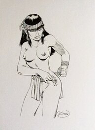 Jean-Yves Mitton - Quetzalcoatl - Original Illustration