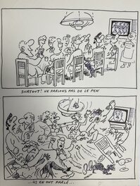 Georges Wolinski - En Famille - Planche originale