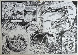 Jean-Yves Mitton - Mitton, Cosmo#7, Pour une poignée d’énergie, premier épisode, double planche n°10&11, Mustang#68, 1981. - Planche originale