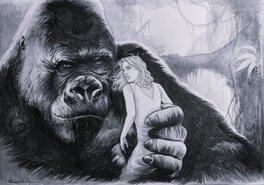 Thomas Du Caju - King kong - Illustration originale