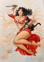 Enrico Marini - Dessin original de Méjaï (Le scorpion) par Enrico Marini - Planche originale