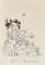 Dan Verlinden - Kleine Robbe, juf Cijfer - Illustration originale