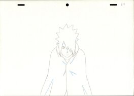 Masashi Kishimoto - Naruto Genga - Sasuke Uchiwa Crayonné - Original art