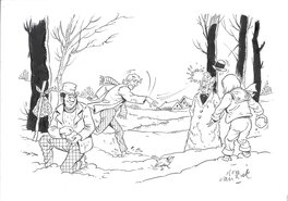 Ron Van Riet - Robert en Bertrand - Illustration originale