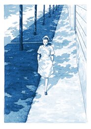 Dominique Bertail - Madeleine, Résistante tome 2 – Illustration originale de couverture de « Les linges de la nuit » de Madeleine Riffaud - Planche originale