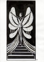 Catel - Joséphine BAKER – Dessin original pour façade à la Villette – R03 - Illustration originale