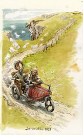 Nicolas Dumontheuil - Qui a tué l’idiot ? – Dessin original de quatrième de couverture - Illustration originale