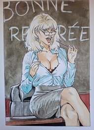 Jean-Charles Poupard - La professeure - Illustration originale