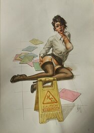 Ignacio Noé - Caution Wet Floor - Original Illustration