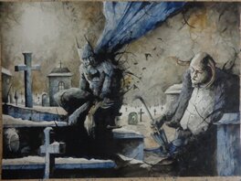 Daniele Serra - Batman - Penguin illustration - Original Illustration