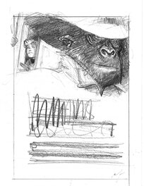 René Follet - Projet couverture Edmund Bell: L'Ombre Noire - Œuvre originale