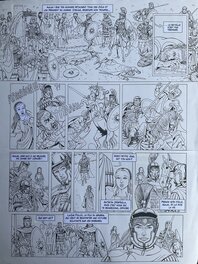 Jean-Marie Woehrel - Jean-Marie Woehrel, planche originale, "Les Empereurs Gaulois, la Dame de Riobé". - Planche originale