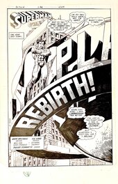 Gil Kane - Superman splash #544 - Illustration originale