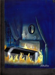 Michel Gourdon - « Le Mort veille » - Fleuve Noir, Angoisse - Couverture - Original Cover