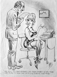 Bill Ward - La sténo - Illustration originale