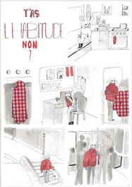 Lou - Planche originale (1/2) : « T’as l’habitude non ? » -  Lauréat petit fauve d’or Angoulême - Comic Strip