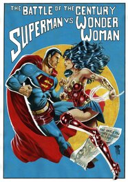 Philippe Bringel - Superman vs Wonder Woman - Original Illustration