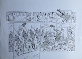 Jean-Marie Woehrel - Jean-Marie Woehrel, planche originale, "Les Empereurs gaulois, la Dame de Riobé". - Planche originale