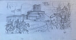 Jean-Marie Woehrel - Jean-Marie Woehrel, strip original, "Les Fils de Guillaume, la Guerre Fratricide". - Planche originale