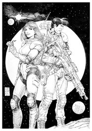 Arkadiusz Klimek - Valerian et Laureline - fan art - Œuvre originale