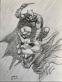 Batman sur Gargouille - Enrico Marini