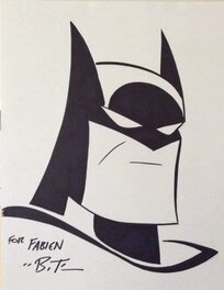Bruce Timm - Tête de Batman - Bruce Timm - Original Illustration