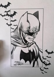 Neal Adams - Tête de Batman - Neal Adams - Illustration originale