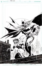 Jim Lee - Wizard #168 cover / Jim Lee DC Legends IDW Artifact Edition book cover - Batman & Robin by Jim Lee & Scott Williams - Original Cover