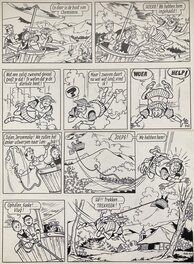 Paul Geerts - Suske en Wiske / Bob et Bobette - De Mollige Meivis - Planche originale