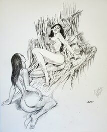 Gérald Forton - LES LASCIVES - Original Illustration