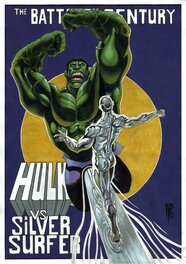 Hulk vs Silver Surfer Comic Art