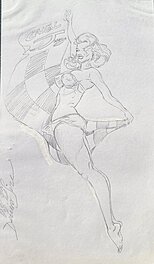 Denis Sire - Pin up Canal Jimmy - Œuvre originale