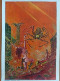 Esteban Maroto - Horror cover - large art oil painting 1979 - Couverture originale