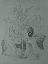 Esteban Maroto - Vampire kiss - pencils - Illustration originale